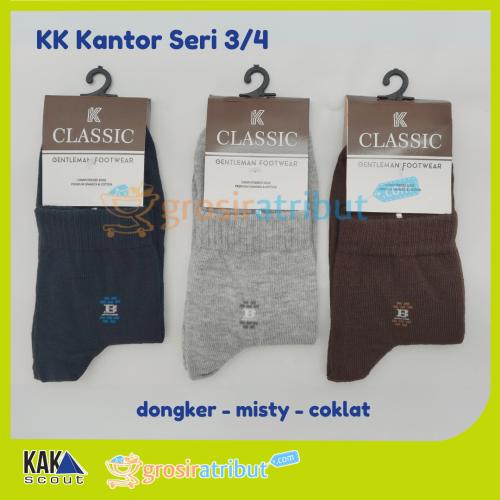 Kaos Kaki Kantor 3/4 Motif Classic_1