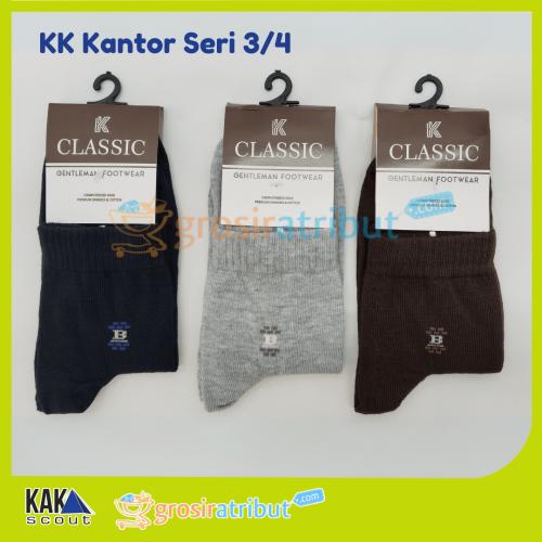 Kaos Kaki Kantor 3/4 Motif Classic